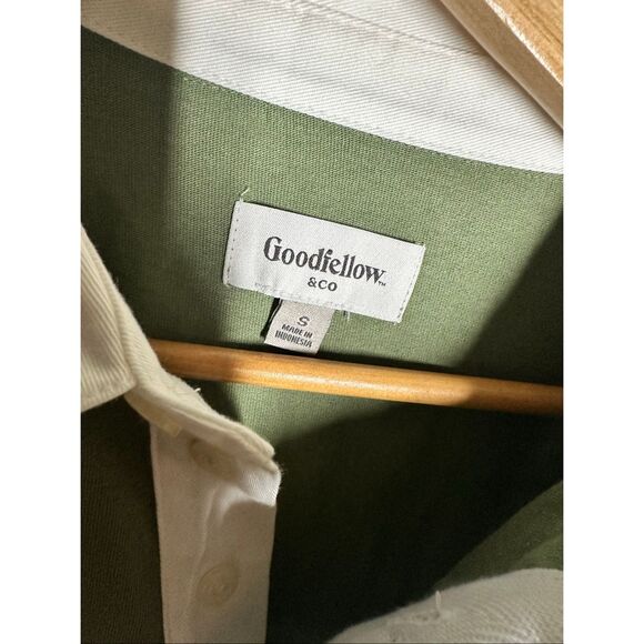 Goodfellow Men’s Green and Blue Rugby Polo Shirt Size Small NWOT - Picture 3 of 4